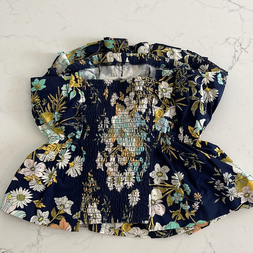 🦋 Ruffled tube top with peplum - Picture 3 of 12